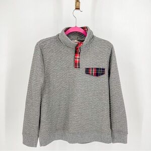 Entro Gray and Red Cowl Neck Sweater